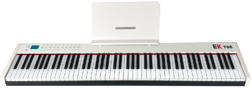 Piano De Escenario Ek Ekt88bk Portable Con Bateria Recargable Blanco